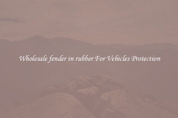 Wholesale fender in rubber For Vehicles Protection