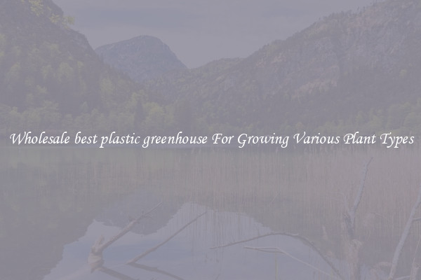 Wholesale best plastic greenhouse For Growing Various Plant Types