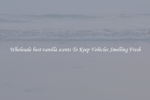 Wholesale best vanilla scents To Keep Vehicles Smelling Fresh