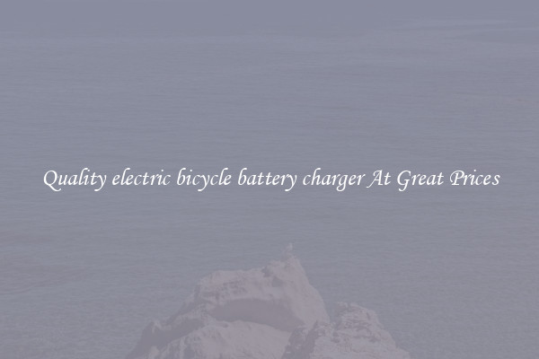 Quality electric bicycle battery charger At Great Prices