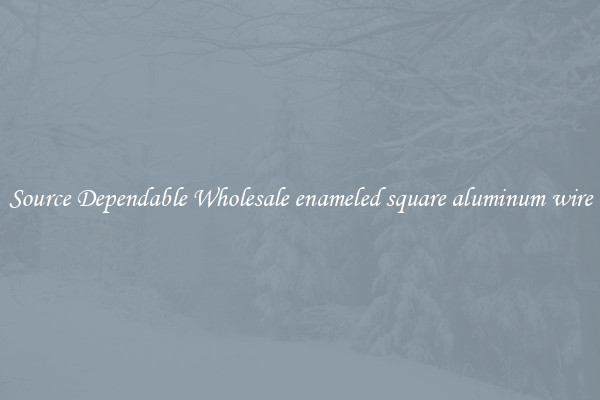 Source Dependable Wholesale enameled square aluminum wire