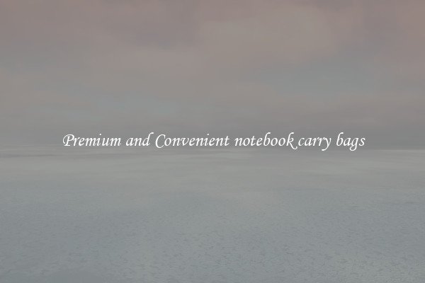 Premium and Convenient notebook carry bags