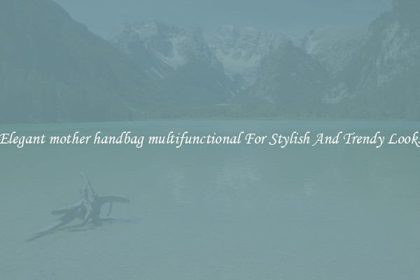 Elegant mother handbag multifunctional For Stylish And Trendy Looks