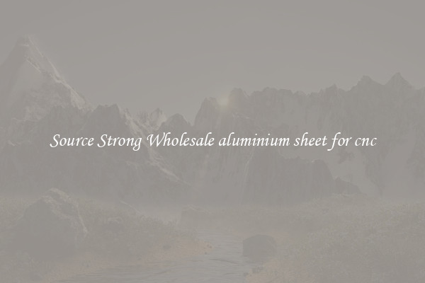 Source Strong Wholesale aluminium sheet for cnc