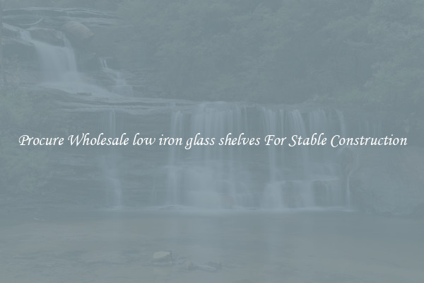 Procure Wholesale low iron glass shelves For Stable Construction