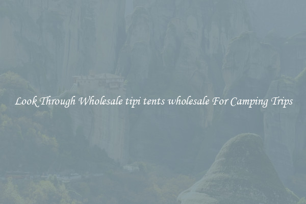 Look Through Wholesale tipi tents wholesale For Camping Trips
