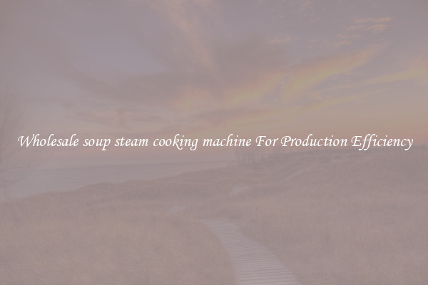 Wholesale soup steam cooking machine For Production Efficiency